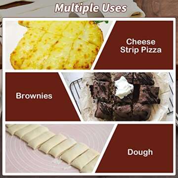 Nicheo 5 Wheel Pastry Cutter Stainless Steel Expandable Pizza Slicer Durable Dough Cutter Multi-Round Brownies Ravioli Cookie Divider Baking Cutter Roller