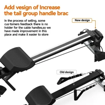 Pooboo Magnetic Rowing Machine with Tablet Holder and Resistance