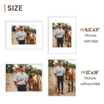 Upsimples 12x16 Picture Frame Set of 5 for Home Decor