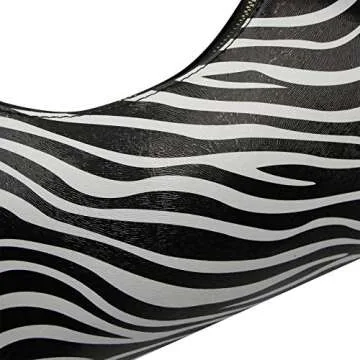 Fashion Zebra Print Women Tote Shoulder Bag PU Leather Clutch Purse and Handbag Wallet Travel Bag (Zebra Print) One Size