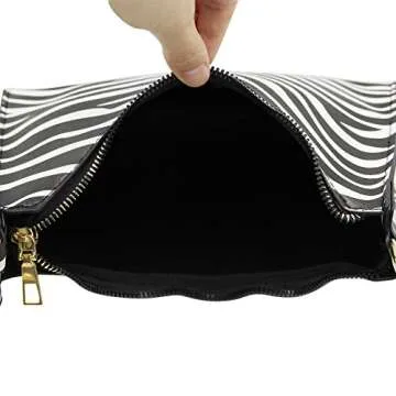 Fashion Zebra Print Women Tote Shoulder Bag PU Leather Clutch Purse and Handbag Wallet Travel Bag (Zebra Print) One Size