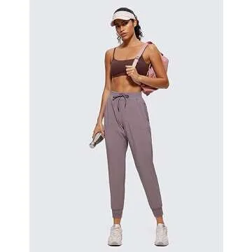 CRZ YOGA Womens Butterluxe Adjustable Spaghetti Strap Sports Bra - Scoop Neck Wireless Padded Yoga Workout Crop Top Taupe Small