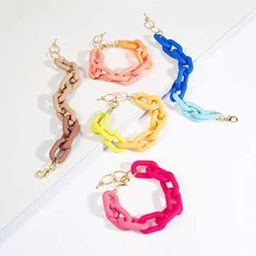 Buy CONRAN KREMIX Blue Chunky Bracelet for Women