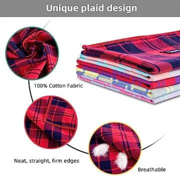 Gofshy Summer Dog Bandana for Large Dogs in Plaid