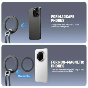 SEANCHEER H-02 Magnetic Neck Phone Holder for POV Vlog Hands Free Video Recording Content Creator Es...