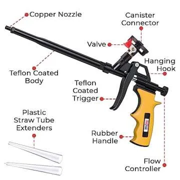 Wolline Spray Foam Gun Insulation 2-Pack for Easy Projects