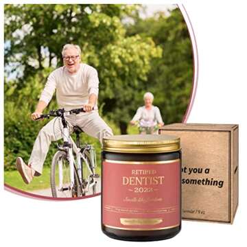 Retired Dentist 2022-9oz Soy Candle ; Fun Retirement Gifts for Dentist, Farewell Party Dentist Retirement Gifts, Retiring Dentist Gift for Women and Men, Retired Dentist Candle Present