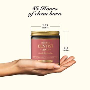 Retired Dentist 2022-9oz Soy Candle ; Fun Retirement Gifts for Dentist, Farewell Party Dentist Retirement Gifts, Retiring Dentist Gift for Women and Men, Retired Dentist Candle Present