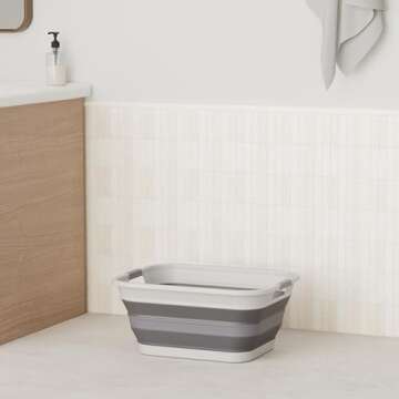 SAMMART 42L(11 gallon) Collapsible Plastic Laundry Basket-Foldable Pop Up Storage Container/Organize...