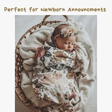 Floral Muslin Swaddle Blanket for Newborns