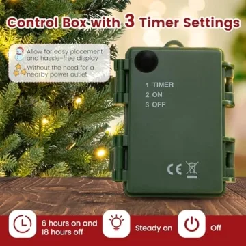 Goplus 3ft Mini Christmas Tree with Warm LED Lights