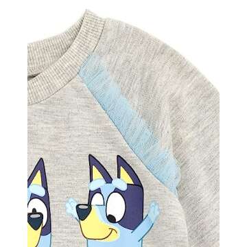 Bluey Toddler Girls French Terry Tutu Dress 3T Blue