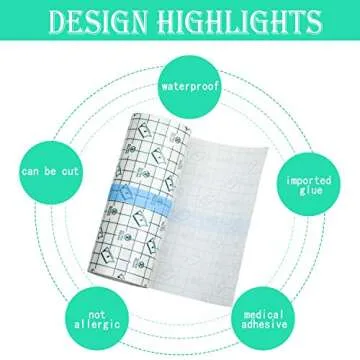 Transparent Dressing Adhesive Bandage Waterproof Clear Adhesive Bandages Stretch Tape for Tattoos Sw...