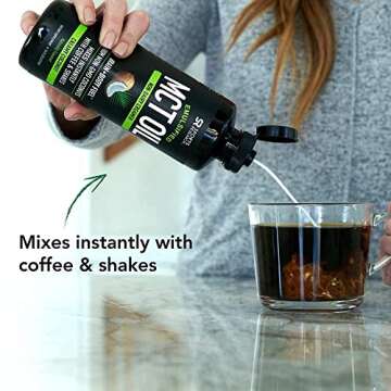 Sports Research Emulsified MCT Oil 16oz - Creamy Coconut Flavored Energy Boost