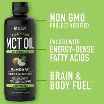 Emulsified MCT Oil for Keto & Vegan Diets 16oz
