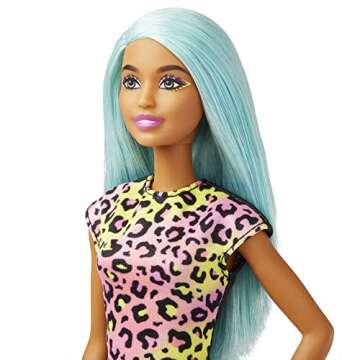 Barbie Careers Fashion Doll & Accessories, Makeup Artist with Teal Hair & Art Pieces Including Palette & Brush
