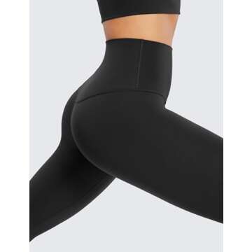 CRZ YOGA Womens Butterluxe High Waisted Lounge Leggings 19 Inches - Workout Buttery Soft Capris Yoga Pants Black X-Large