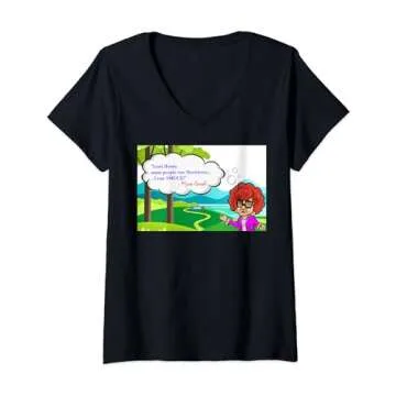 Womens Sassy Granny Myra Carol "Amuck" V-Neck T-Shirt