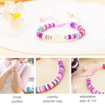 Baptism Gifts for Girls - TOLOWOBK Cross Bracelet