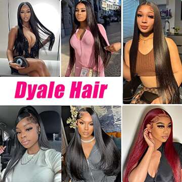 Dyale 30 Inch Lace Front Wigs Human Hair Pre Plucked 180% Density 13x4 Straight Hair HD Transparent Lace Frontal Wig Human Hair 10A Glueless Wigs Human Hair for Women with Baby Hair
