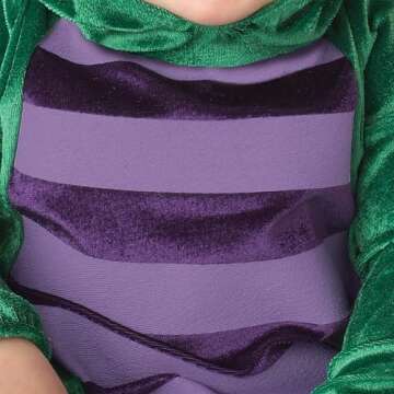 Lil Characters Unisex-Baby Infant Dinosaur Costume, Green/Purple, Large