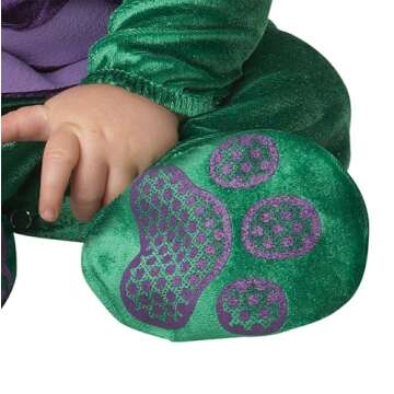 Lil Characters Unisex-Baby Infant Dinosaur Costume, Green/Purple, Large