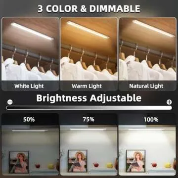 Motion Sensor Under Cabinet Lighting - Rechargeable & Dimmable