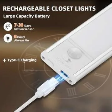 Motion Sensor Under Cabinet Lighting - Rechargeable & Dimmable