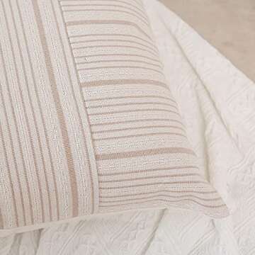 Hckot Khaki Beige Decorative Pillow Covers Set of 2