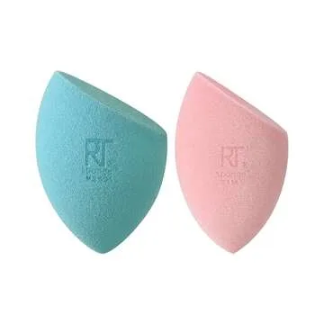 Real Techniques Miracle Mattifying Makeup Sponge Duo, Matte Finish, Cloud Skin, Full Coverage Founda...