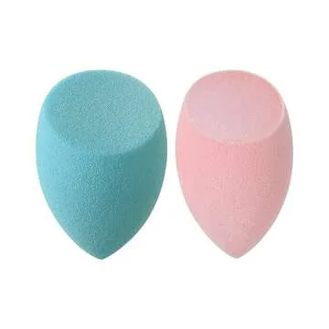 Real Techniques Miracle Mattifying Makeup Sponge Duo, Matte Finish, Cloud Skin, Full Coverage Foundation & Powder Makeup Blending Sponges for Oily Skin, Cruelty & Latex-Free Foam, 2 Count