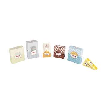 Janod Wooden Market Grocery Play Stand - 32 Accessories