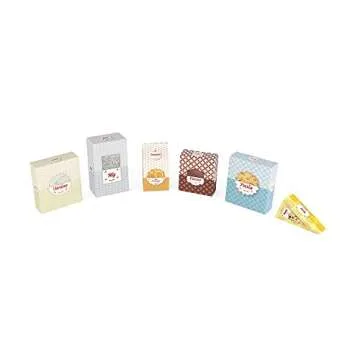 Janod Wooden Market Grocery Play Stand - 32 Accessories