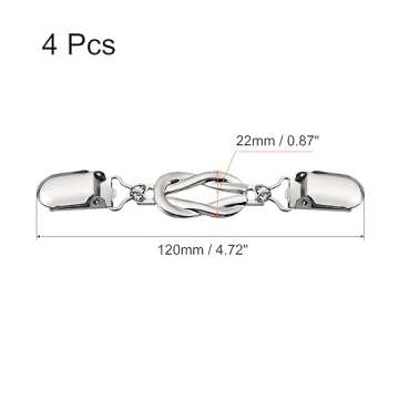 uxcell 4pcs Sweater Clips Retro Cardigan Collar Clips Shirt Clips Dresses Clip Brooch Shawl Clips fo...