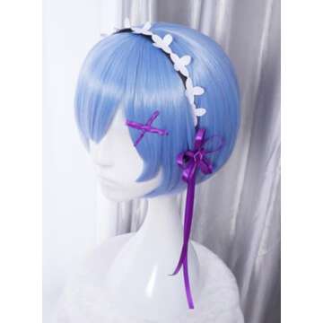 COSPLAZA Cosplay Wigs Fashion Short Blue Anime Hair Fancy Female Party Wig