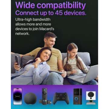 WLM Mucard Fastest WiFi Extender/Booster | Latest Release Up to 74% Faster | Broader Coverage Than Ever WiFi Signal Booster for Home | Internet Booster WiFi Repeater, w/Ethernet, Made for USA