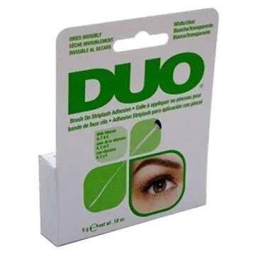 Duo Brush-On Striplash Adhesive White/Clear 0.18 Ounce (5.3ml) (3 Pack)