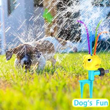 VIPAMZ Cute Animal Water Sprinkler for Kids Outdoor Play - Fun Toddler Outdoor Toys, Backyard Sprinkler for Kids-Splashing Water Toys for Toddlers 1-3 with Wiggle Tubes - Kids Water Play for All Ages