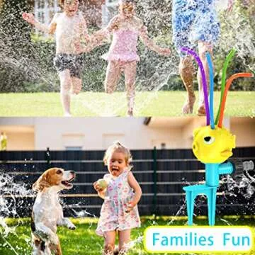 VIPAMZ Cute Animal Water Sprinkler for Kids Outdoor Play - Fun Toddler Outdoor Toys, Backyard Sprinkler for Kids-Splashing Water Toys for Toddlers 1-3 with Wiggle Tubes - Kids Water Play for All Ages