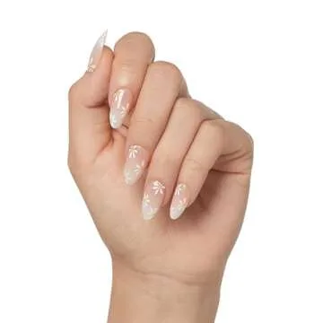 KISS Salon X-tend Press-On Nails, Almond Design, Light Pink