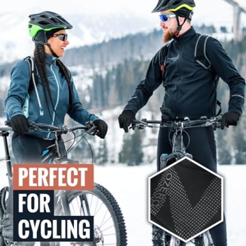 OZERO Mens Winter Gloves for Cold Weather: Touchscreen Warm Thermal Glove - Anti-Slip Lightweight Gloves for Running Cycling Driving