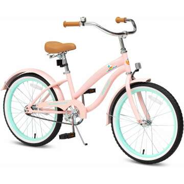 ACEGER Girls Beach Cruiser Bike for Kids Ages 5-13