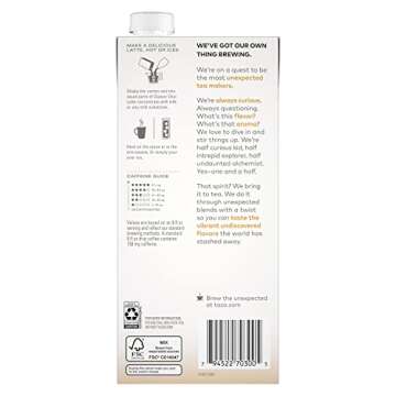 TAZO Classic Chai Latte Black Tea Concentrate, Made From Real Black Tea, 32 oz Carton