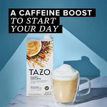 TAZO Classic Chai Latte Black Tea Concentrate, Made From Real Black Tea, 32 oz Carton