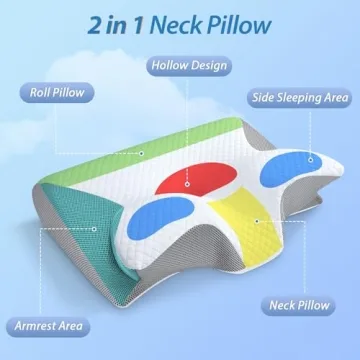 HOMCA Cervical Memory Foam Pillow for Neck Pain Relief