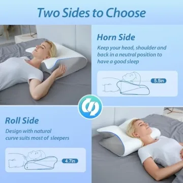HOMCA Cervical Memory Foam Pillow for Neck Pain Relief