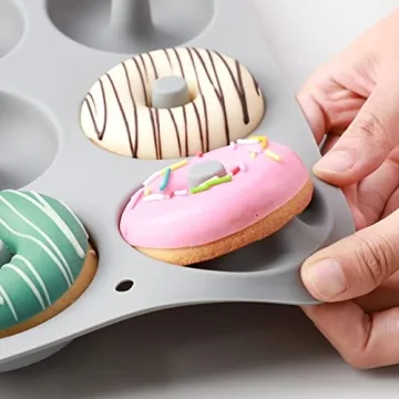 Aichoof Silicone Donut Mold Set of 2 - Non-Stick & Easy Clean