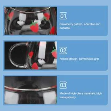 UPKOCH 2pcs Strawberry Glass Cups for Home Gatherings