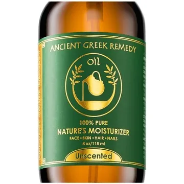 Ancient Greek Remedy Unscented Organic Face and Body Oil – 100% Natural Skincare for Sensitive Ski...