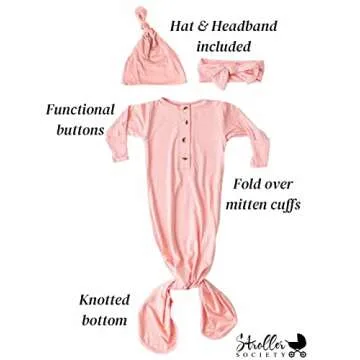 Stroller Society Knotted Baby Gown for Newborns